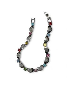 Vintage y2k Colourful Heart Bracelet